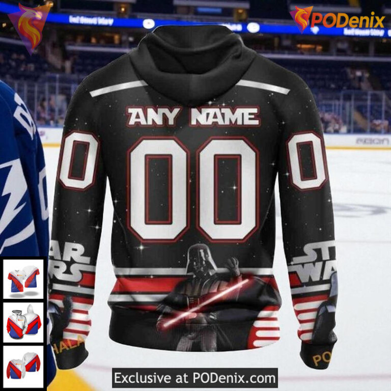 Personalized Tampa Bay Lightning Hoodie, Star Wars Darth Vader NHL 3D - 1