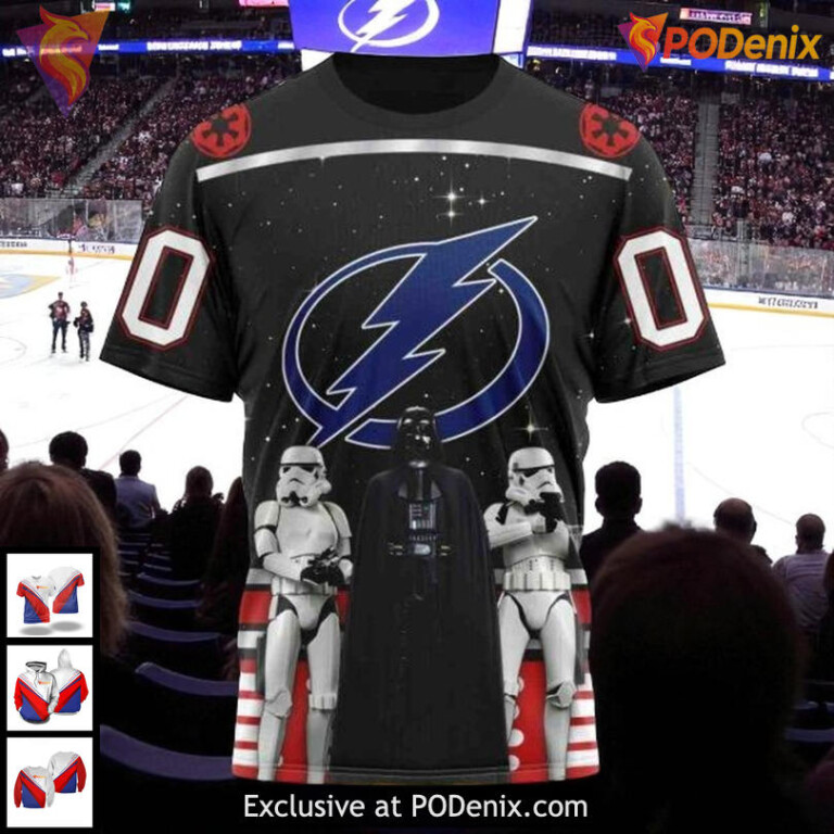 Personalized Tampa Bay Lightning Hoodie, Star Wars Darth Vader NHL 3D - 2