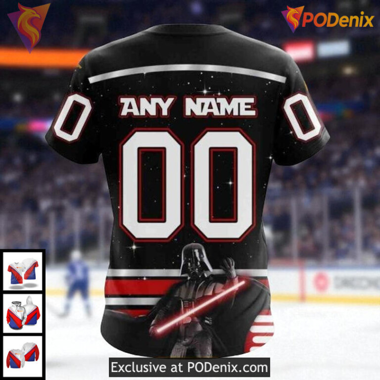 Personalized Tampa Bay Lightning Hoodie, Star Wars Darth Vader NHL 3D - 3
