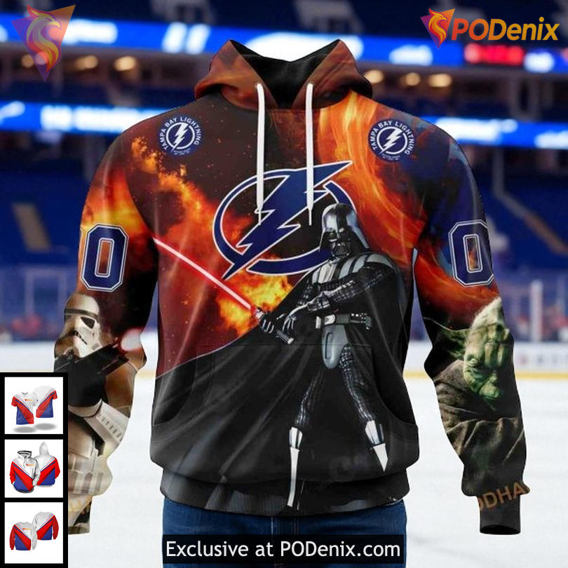 Personalized Tampa Bay Lightning Hoodie, Star Wars Darth Vader NHL 3D Design