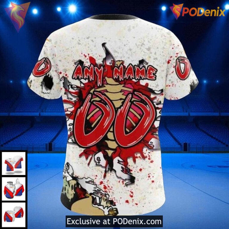 Personalized Tampa Bay Lightning Hoodie Zombie Style NHL Halloween 3D - 3