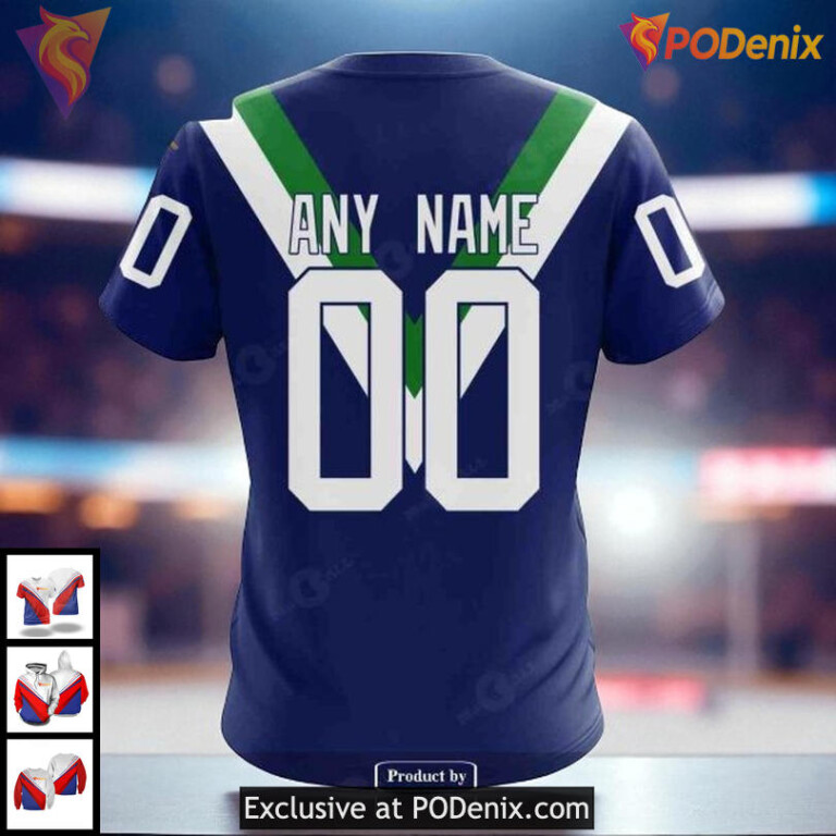 Personalized Vancouver Canucks Hoodie, NHL Retro All Over Print Hoodie 3D - 3