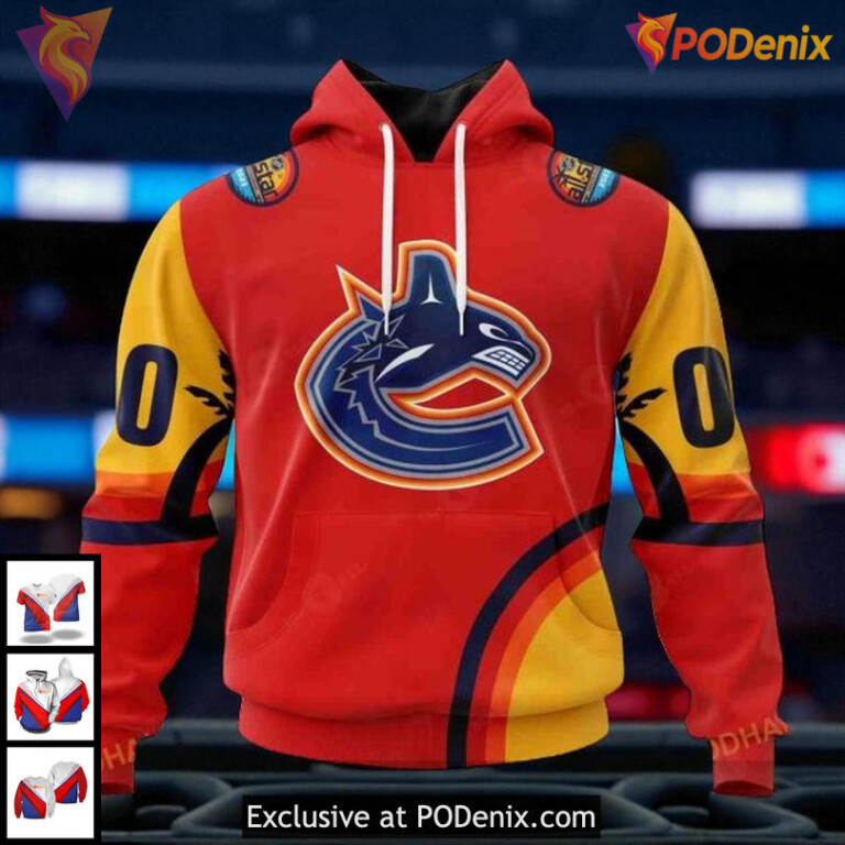 Personalized Vancouver Canucks Hoodie Sunset All Over Print NHL 3D Hoodie