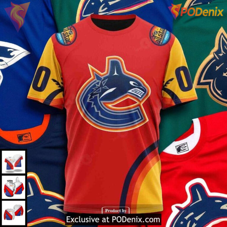 Personalized Vancouver Canucks Hoodie Sunset All Over Print NHL 3D Hoodie - 2