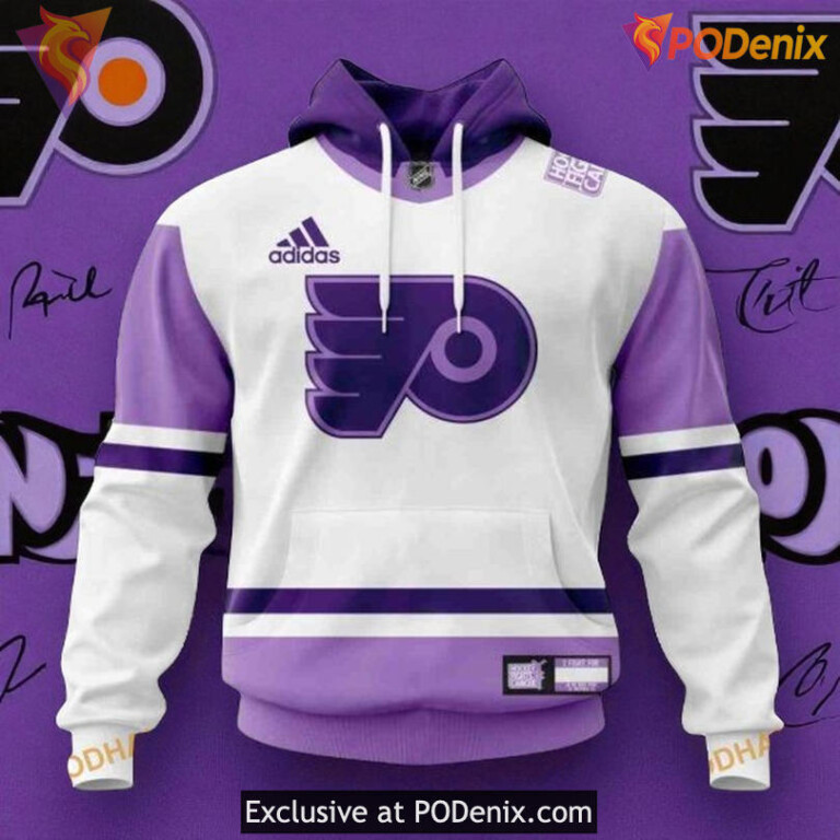 Philadelphia Flyers 3D Hoodie, 2025 Hockey Fight Cancer Custom Edition
