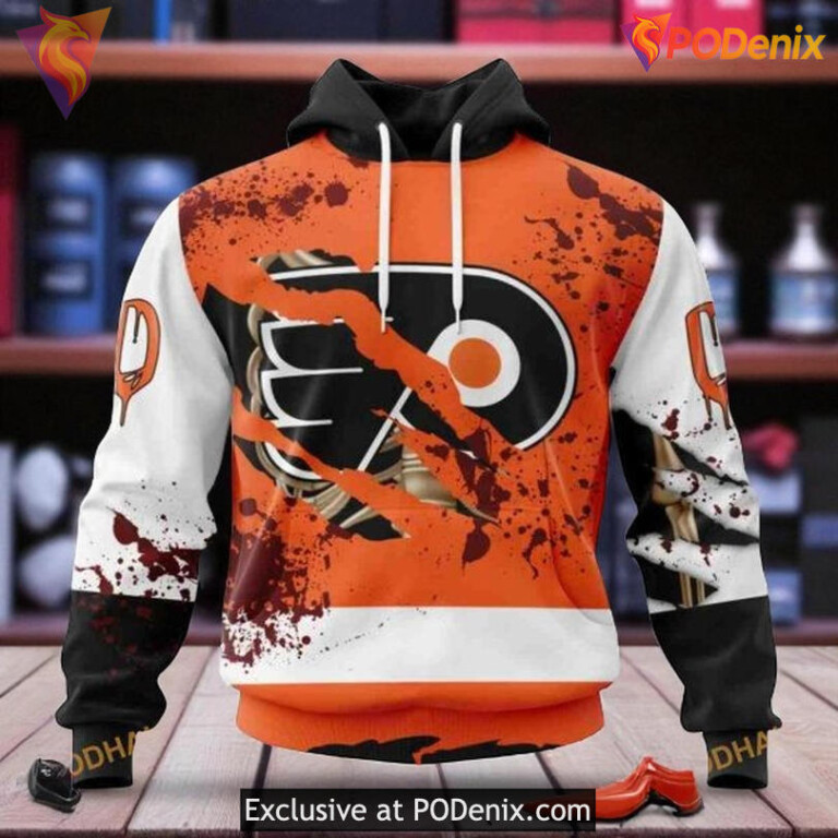 Philadelphia Flyers 3D Hoodie, Halloween Custom NHL Graphic Apparel