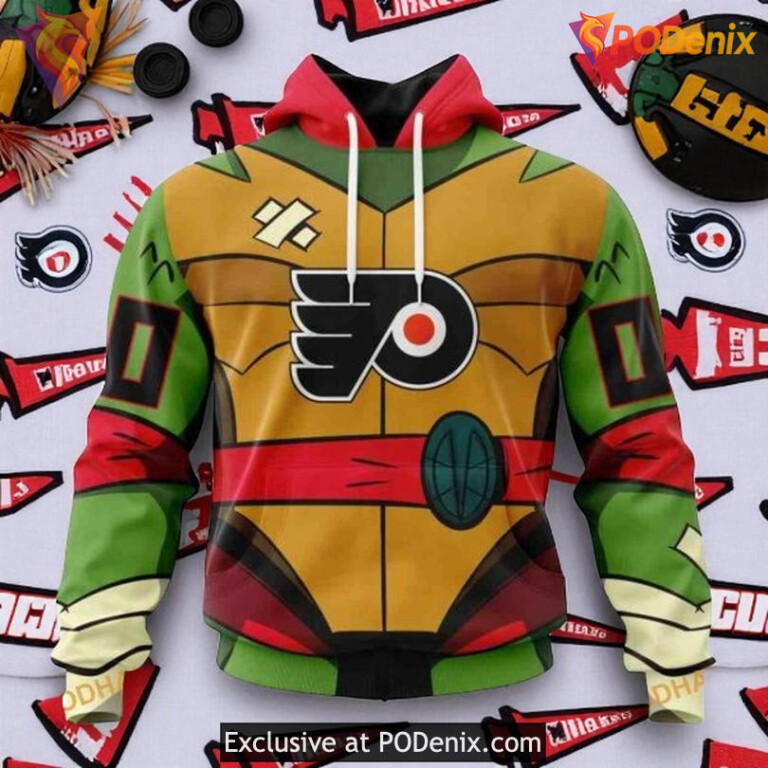 Philadelphia Flyers 3D Hoodie Teenage Mutant Ninja Turtles NHL Custom