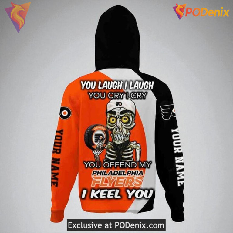 Philadelphia Flyers 3D Hoodie You Laugh I Laugh NHL 3D Sweatshirt - 2