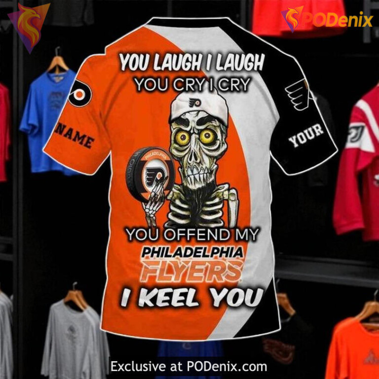 Philadelphia Flyers 3D Hoodie You Laugh I Laugh NHL 3D Sweatshirt - 3