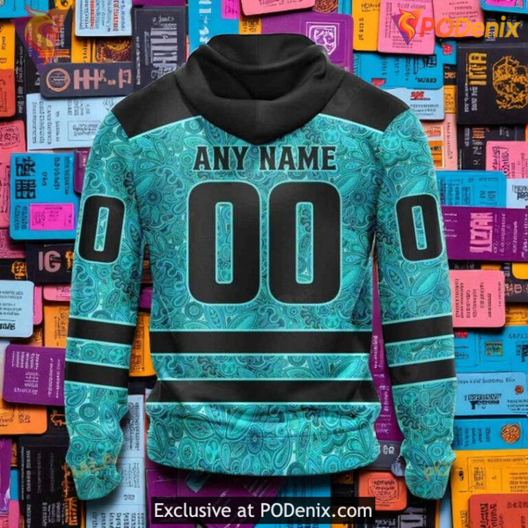 Philadelphia Flyers All Over Print Hoodie, Ovarian Cancer Awareness Design - 1