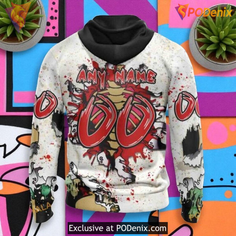 Philadelphia Flyers All Over Print Hoodie Zombie Halloween NHL 3D Style - 1