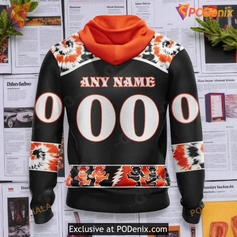 Philadelphia Flyers Custom Hoodie Grateful Dead NHL 3D Personalized - 1