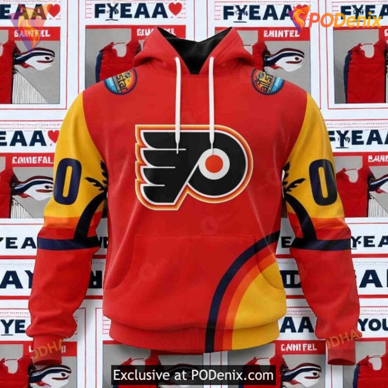 Philadelphia Flyers Hoodie 3D All Over Print All Star Sunset NHL Shirt