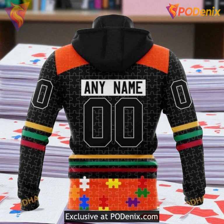 Philadelphia Flyers Hoodie 3D All Over Print, Fearless Against Autism Design - 1