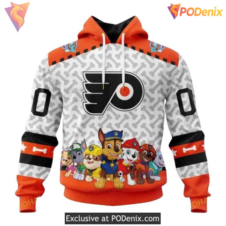 Philadelphia Flyers Hoodie 3D Custom PawPatrol Design NHL Shirt