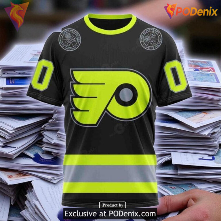 Philadelphia Flyers Hoodie 3D Firefighter Uniform Color NHL Unisex - 2