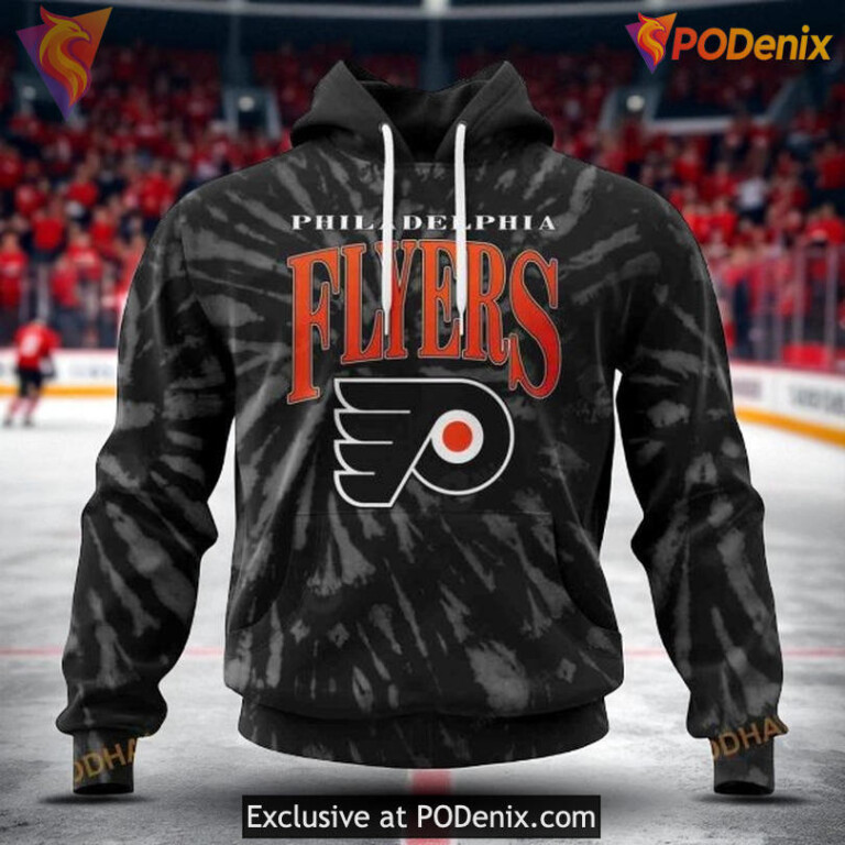 Philadelphia Flyers Hoodie 3D Retro Vintage Tie Dye NHL Custom Style