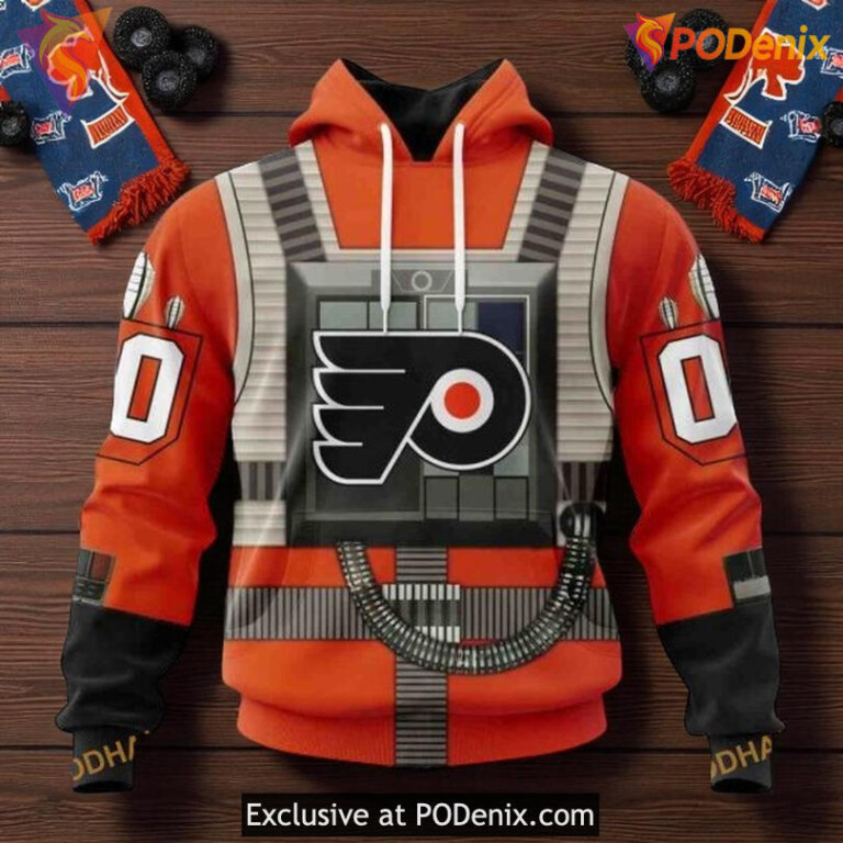 Philadelphia Flyers Hoodie 3D Star Wars Rebel Pilot NHL Custom Shirt