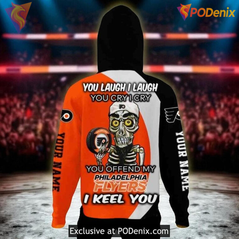 Philadelphia Flyers Hoodie 3D You Laugh I Laugh NHL Custom 3D Shirt - 2