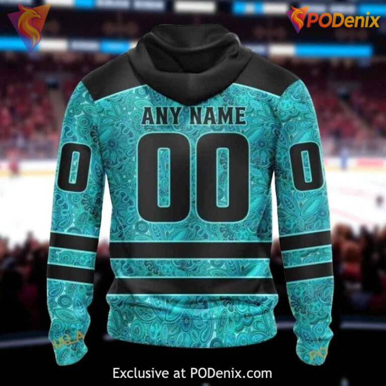 Philadelphia Flyers Hoodie, Ovarian Cancer Awareness NHL Custom Design - 1