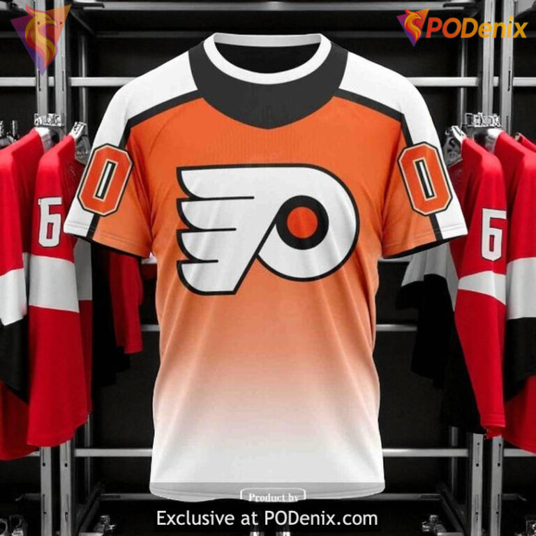 Philadelphia Flyers Hoodie Retro Gradient NHL Custom 3D Shirt - 2
