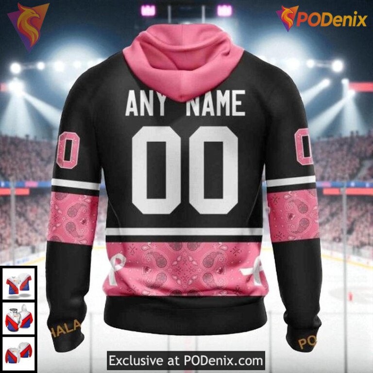 Pink Breast Cancer Awareness Custom Florida Panthers Graphic Hoodie NHL 3D - 1