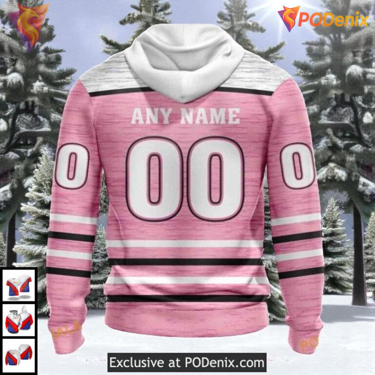 Pink Breast Cancer Awareness Design Custom Los Angeles Kings Winter Hoodie 3D - 1