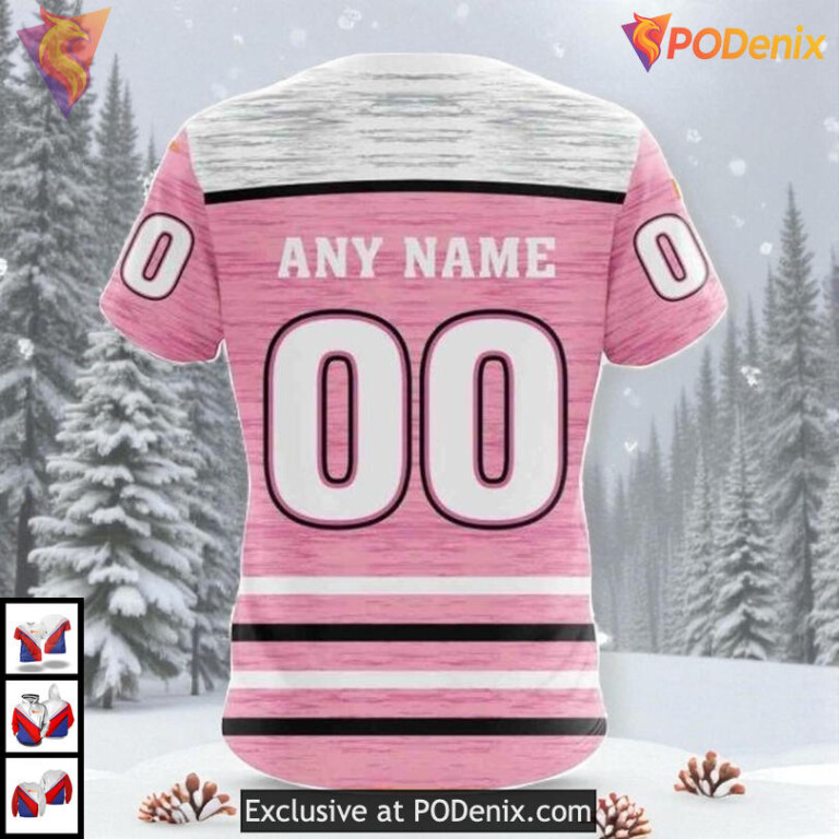 Pink Breast Cancer Awareness Design Custom Los Angeles Kings Winter Hoodie 3D - 3