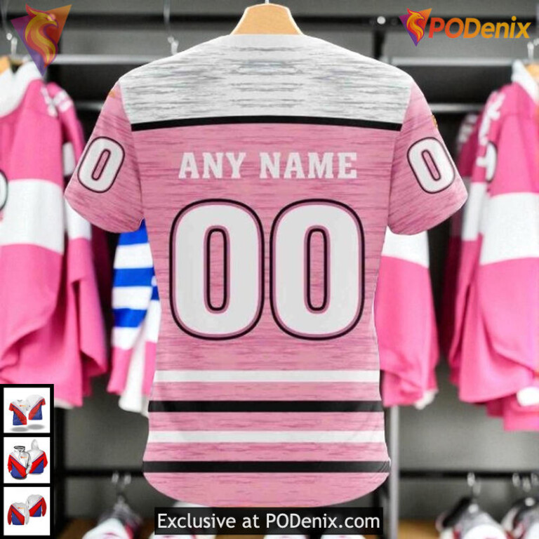 Pink Breast Cancer Awareness Tribute NHL Edmonton Oilers Mens Hoodie 3D - 3