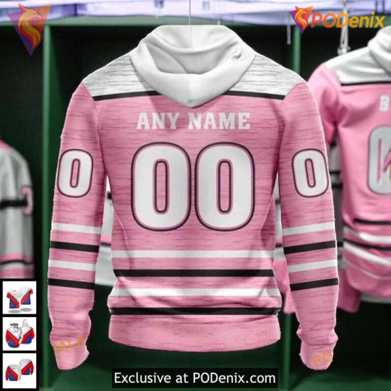Pink Breast Cancer Awareness Tribute NHL Minnesota Wild Holiday Hoodie 3D - 1