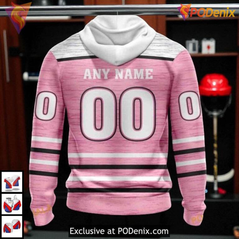 Pink Breast Cancer Fight Awareness Custom San Jose Sharks Full Print Hoodie 3D - 1