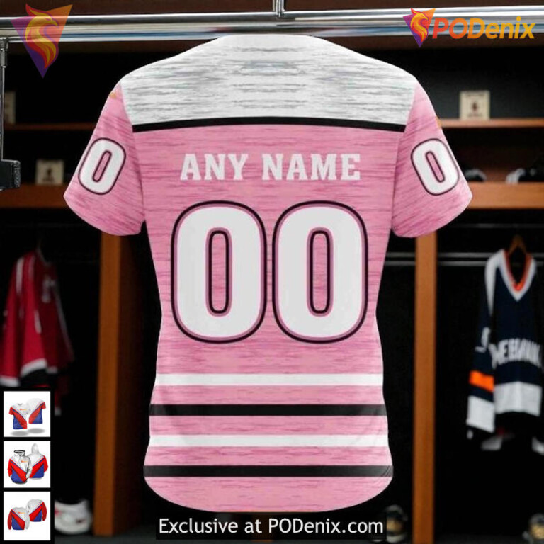 Pink Breast Cancer Fight Awareness Custom San Jose Sharks Full Print Hoodie 3D - 3