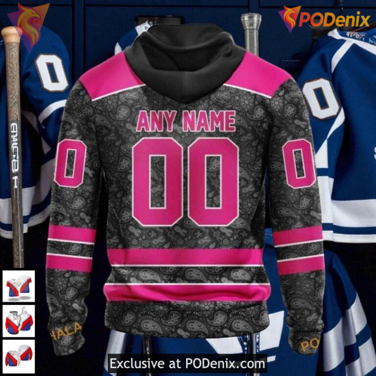 Pink In The Rink Breast Cancer Toronto Maple Leafs Mens Hoodie, NHL Clothing - 1