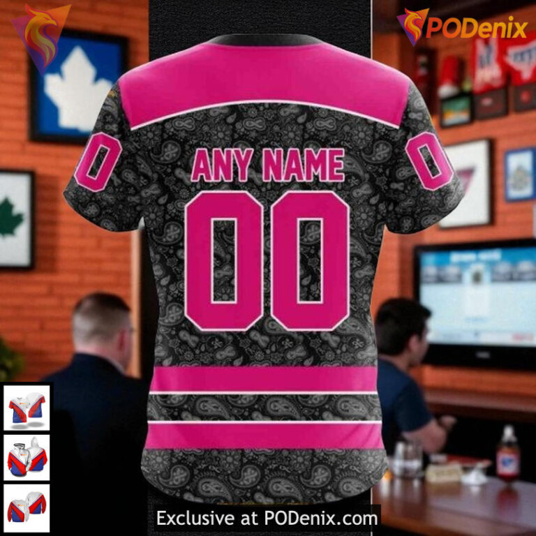 Pink In The Rink Breast Cancer Toronto Maple Leafs Mens Hoodie, NHL Clothing - 3