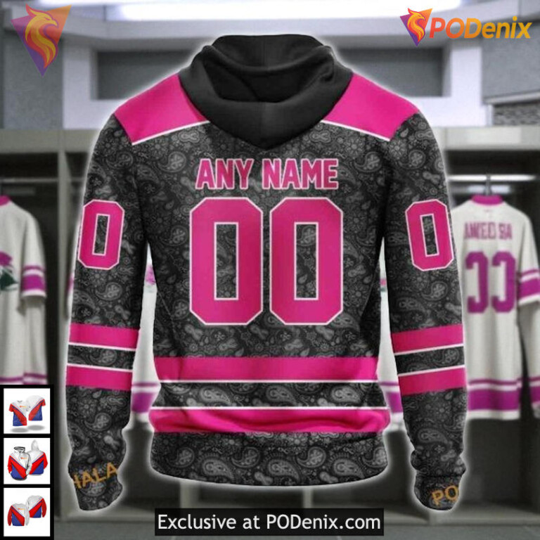 Pink In The Rink Hockey Support NHL Minnesota Wild Winter Hoodie 3D - 1