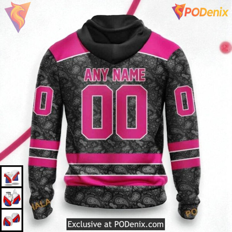 Pink In The Rink Support NHL Edmonton Oilers Womens Hoodie 3D - 1
