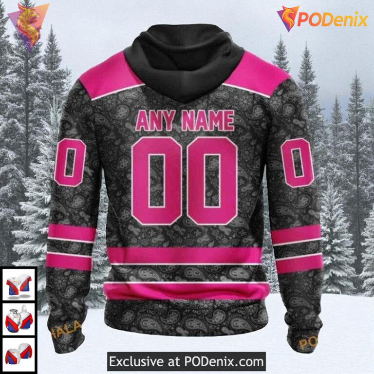 Pink In The Rink Tribute Custom Los Angeles Kings Mens Hoodie NHL 3D - 1