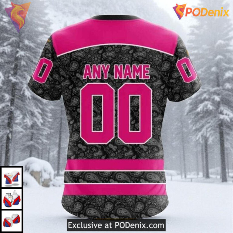 Pink In The Rink Tribute Custom Los Angeles Kings Mens Hoodie NHL 3D - 3