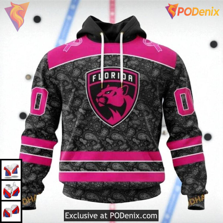 Pink In The Rink Tribute Edition Custom Florida Panthers Womens Hoodie 3D