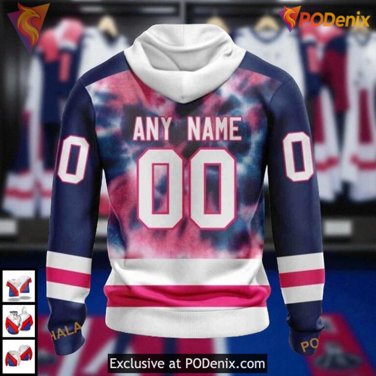 Pink October Fight Breast Cancer Tribute Custom New York Rangers 3D Hoodie - 1