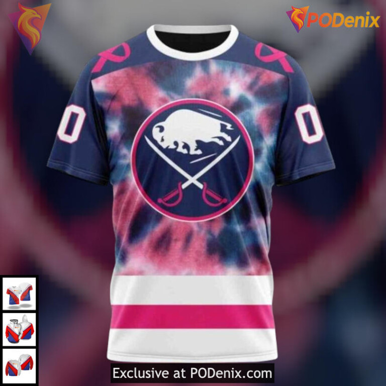Pink October Fight Cancer Tribute NHL Vintage Buffalo Sabres Hoodie Personalized - 2