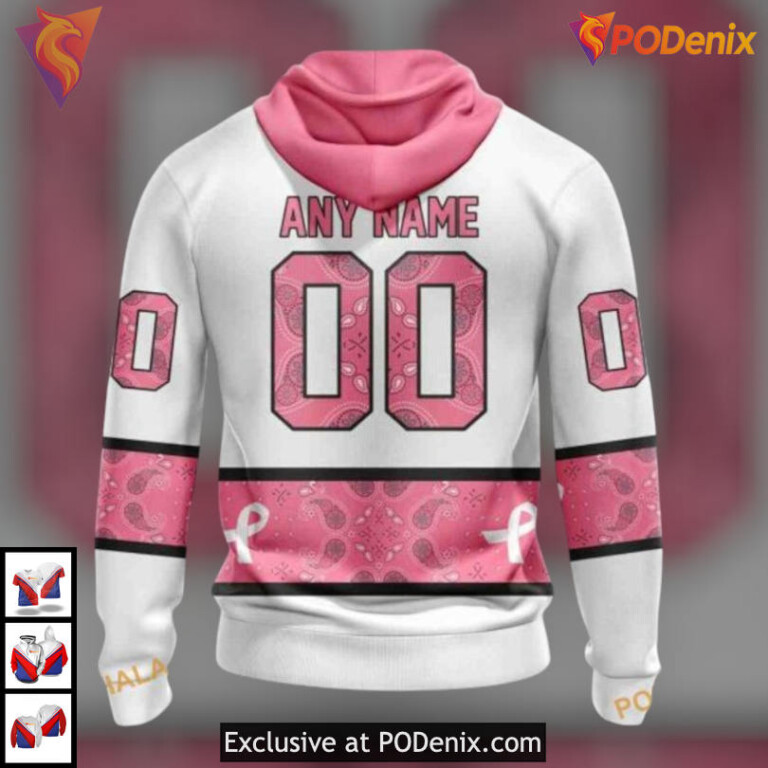 Pink October Paisley Breast Cancer Awareness NHL Vintage Buffalo Sabres Hoodie 3D - 1