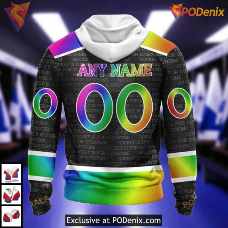 Pride Gradient Color Concept Featured In New York Rangers Kids Hoodie 3D - 1
