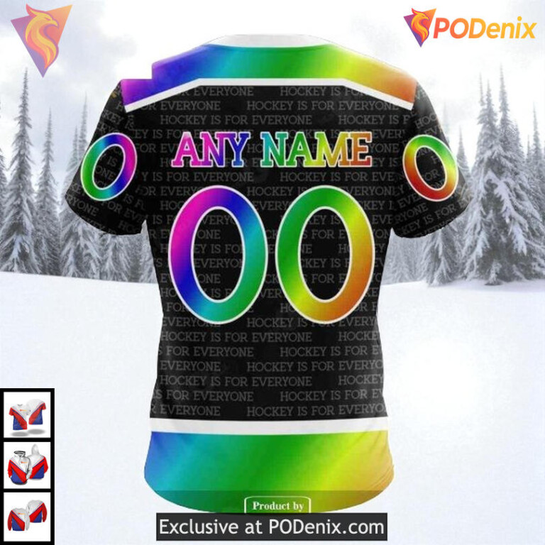 Pride Gradient Color Design Custom Los Angeles Kings Full Print Hoodie NHL 3D - 3
