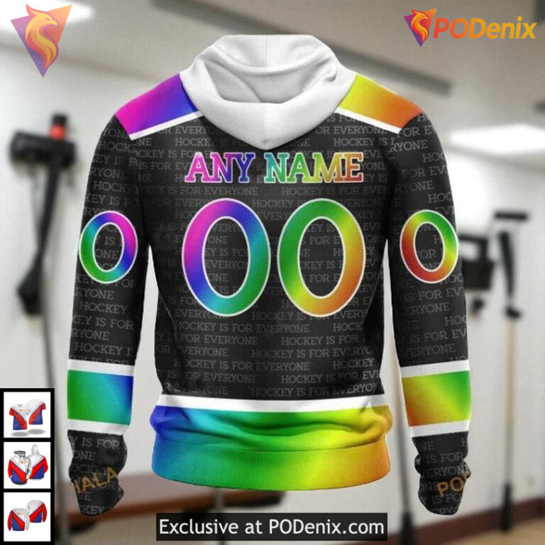 Pride Gradient Color Design NHL Minnesota Wild Full Print Hoodie 3D - 1