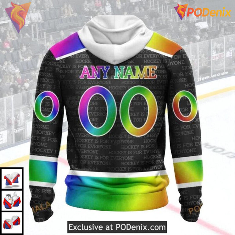 Pride Gradient Color Hockey Tribute NHL Edmonton Oilers Pullover Hoodie 3D - 1