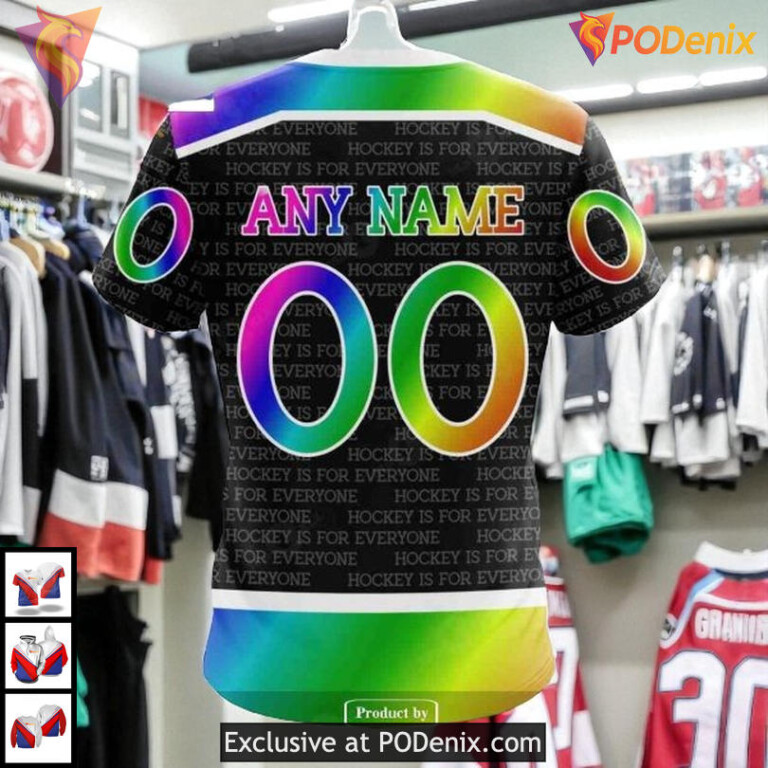 Pride Gradient Color Hockey Tribute NHL Edmonton Oilers Pullover Hoodie 3D - 3