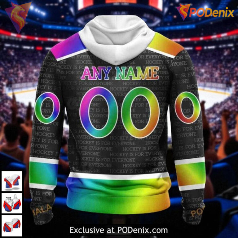 Pride Gradient Color Toronto Maple Leafs Pullover Hoodie, Custom NHL 3D Hockey - 1