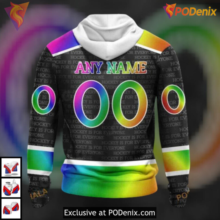 Pride Gradient Hockey Color Design NHL Buffalo Sabres Mens Hoodie 3D - 1