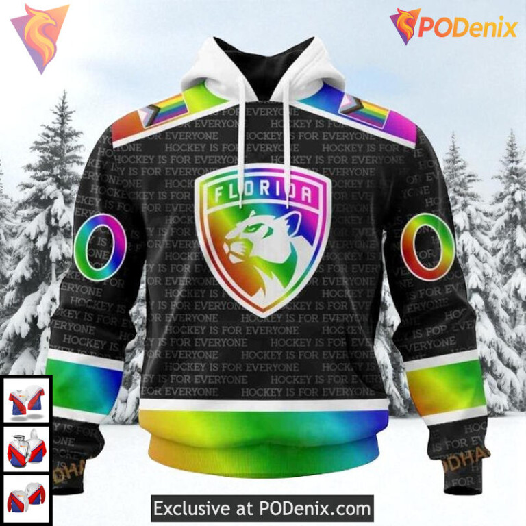 Pride Gradient Hockey Concept Custom Florida Panthers 3D Hoodie NHL Shirt
